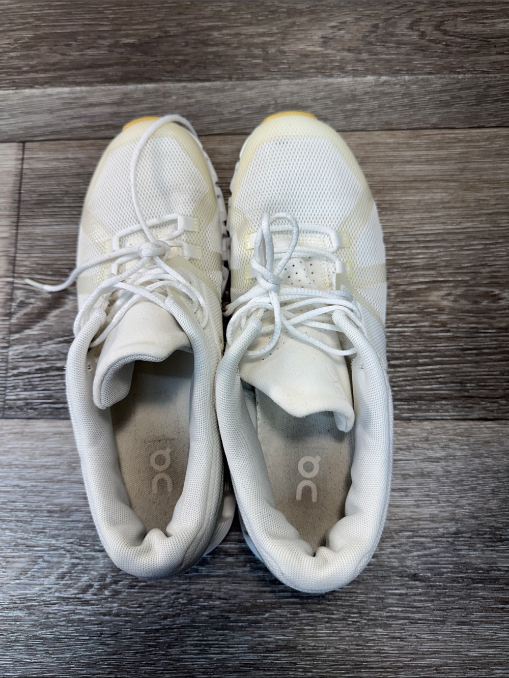 On Running Women's White Mesh Athletic Sneakers Sz 8.5 (h133) - Picture 7 of 8